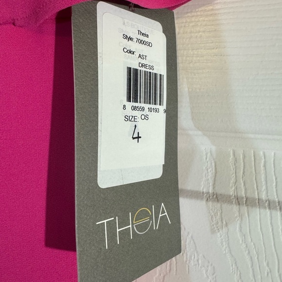 Theia Boatneck Sheath Dress with Beaded Cutout NWT size 4 - Picture 3 of 5